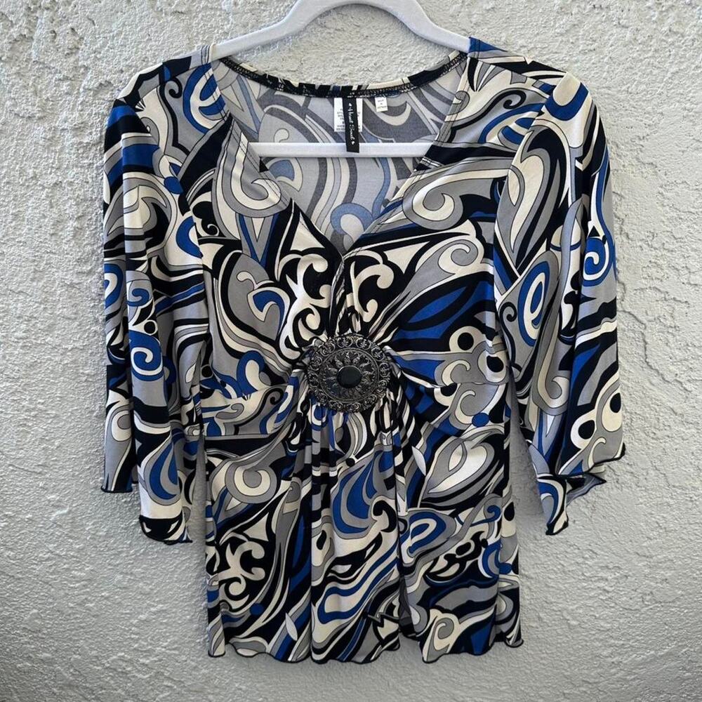 Y2k multi print top